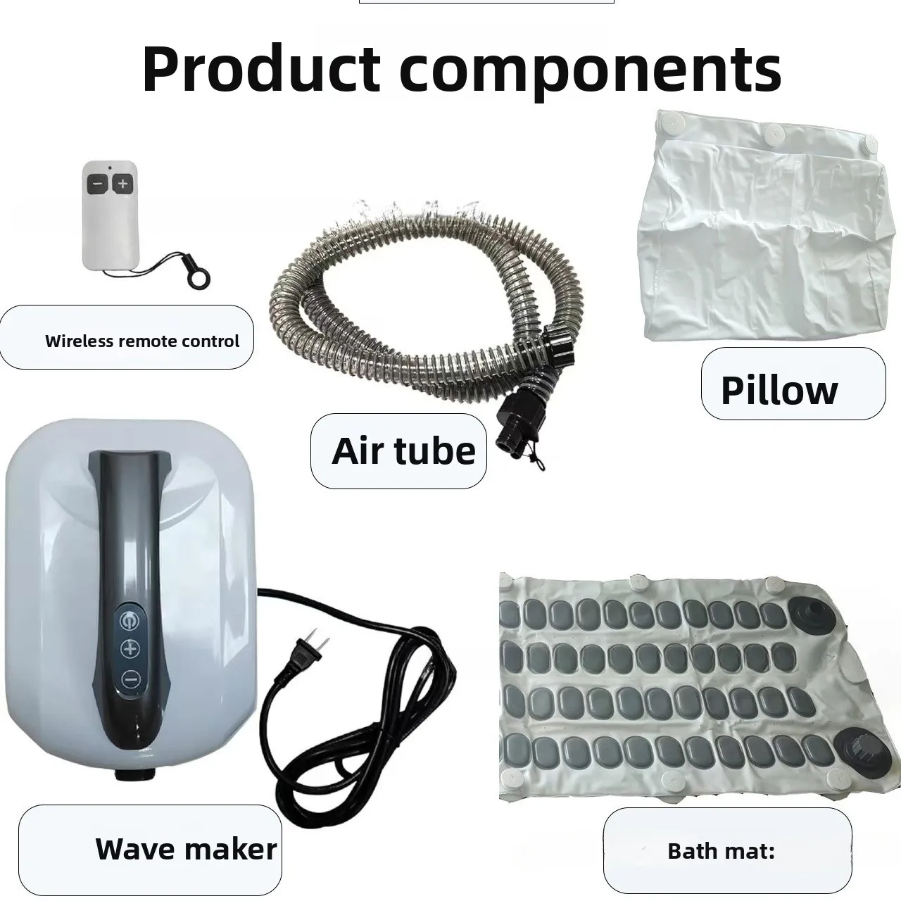 Household Electric Surf Bubble SPA Full Body Bubble Massage Spa Machine, Non-slip Bath Mat, Wireless Remote Control Bubble Bath