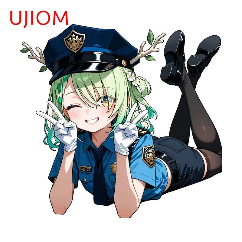 UJIOM Hololive Ceres Fauna Kawaii Wall Sticker Creative Solar Panel Decals Scratch Proof Graffiti Adhesive Wallpapers Decor
