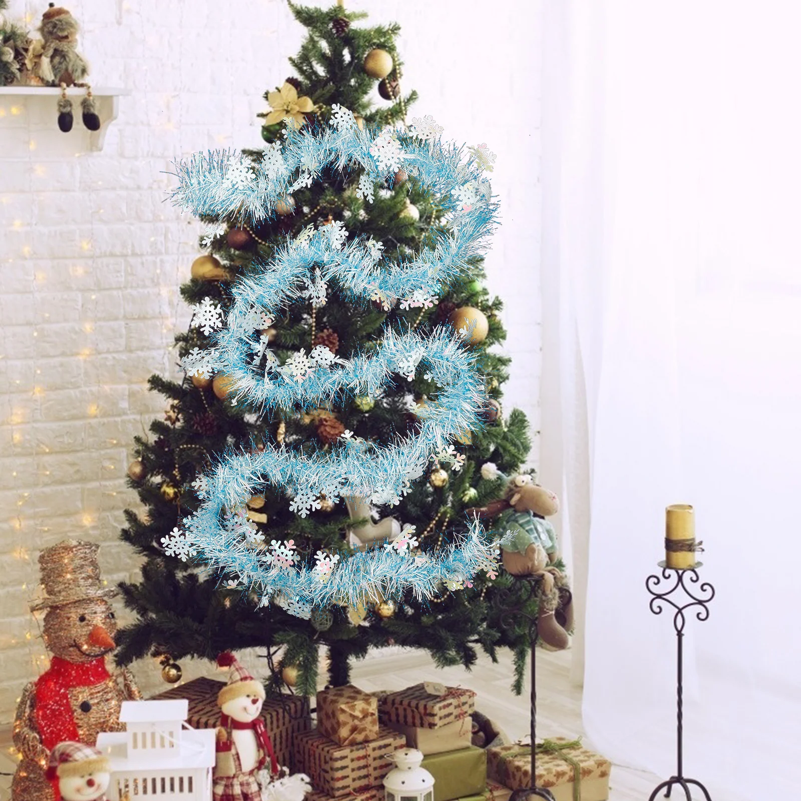 

2 Pcs Wedding Decorative Strips Christmas Party Decorations Scene Layout Garlands Decorate Thick Tree Decors Pvc Embellishment