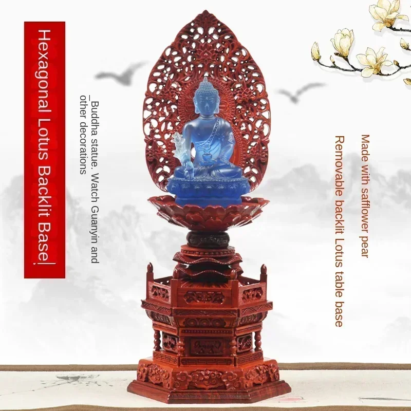 Cheap And Fine Solid Wood Lotus Base, Guanyin Bodhisattva, Offering Buddha Shrines, Statues Of Deities, Sumerus, Lotus Platform