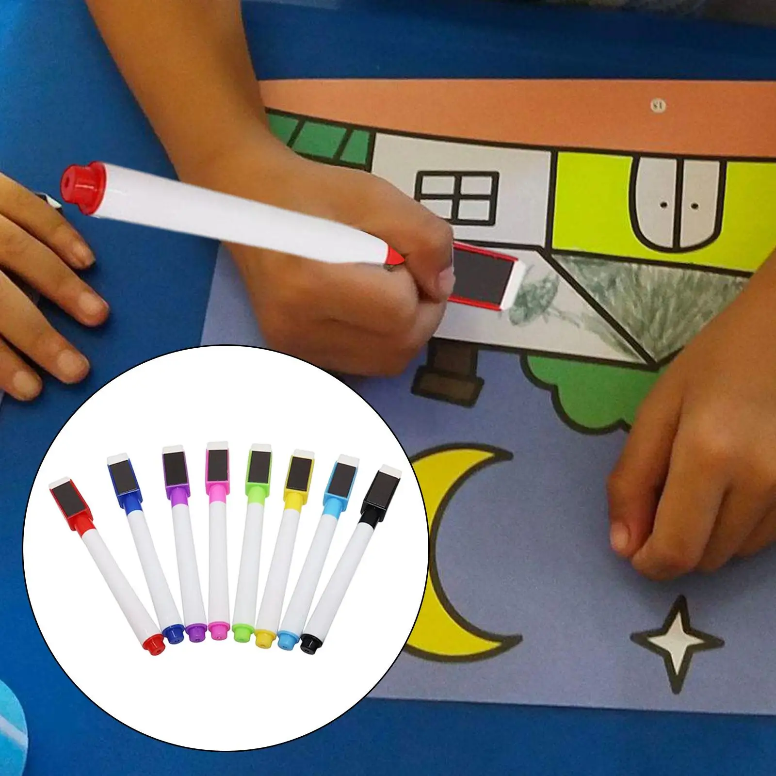 Rotuladores borrables para pizarra blanca, rotuladores borrables para Pizarra de fiesta, 8 unidades