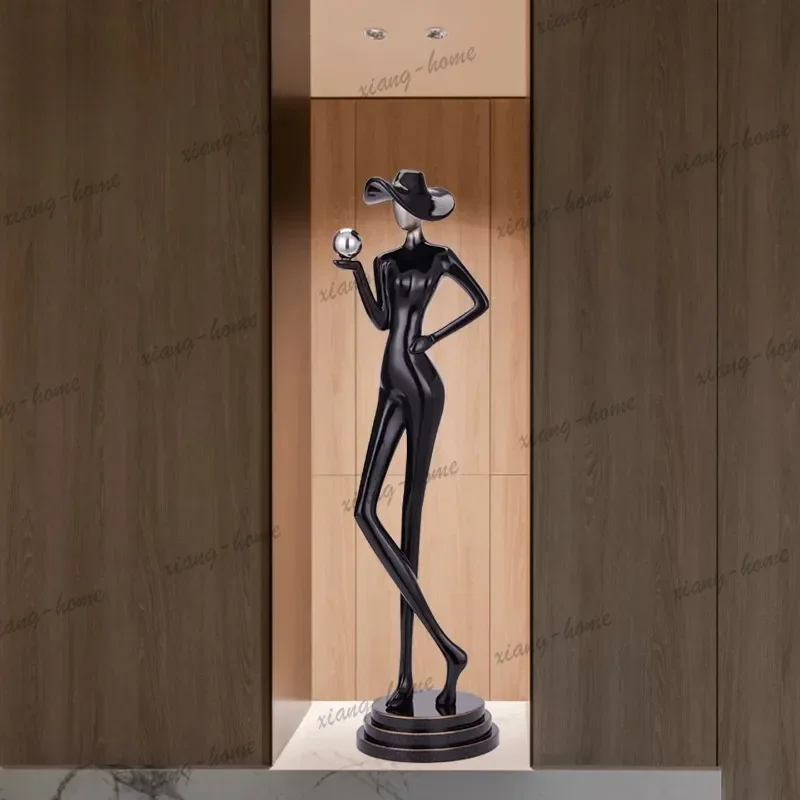 Entrance character shape vertical ornament slender high-end living room handicrafts niche minimalist jewelry
