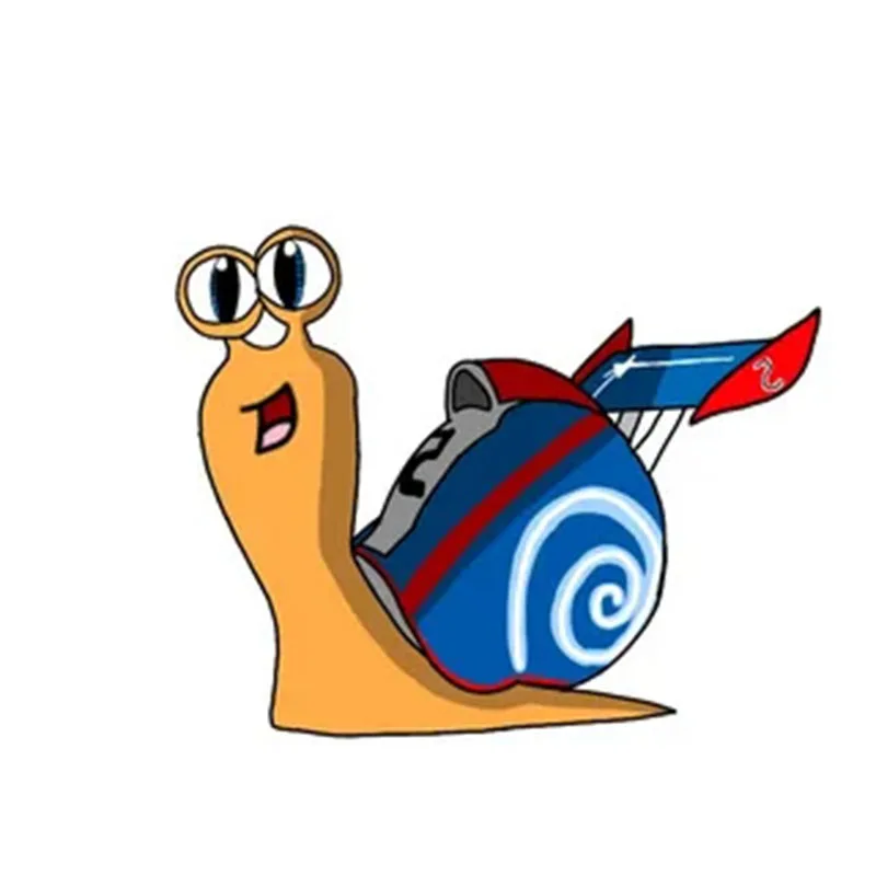 ملصقات سيارة توربو حلزونية ، عاكس فينيل ، تصميم كلاسيكي ، أنيمي مضحك ، كرتون ، ملصق سباق ، ديكور #6