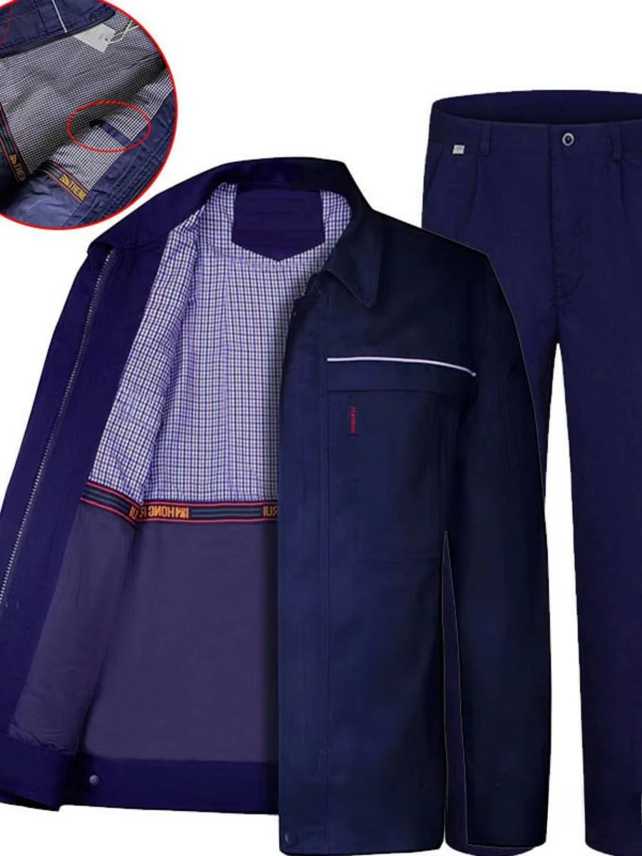 

Thiened Double Layer Work orm Cotton Jaet Men's Wear Resistant Warmth Insulation Fce Lined Labor Protection Clothing