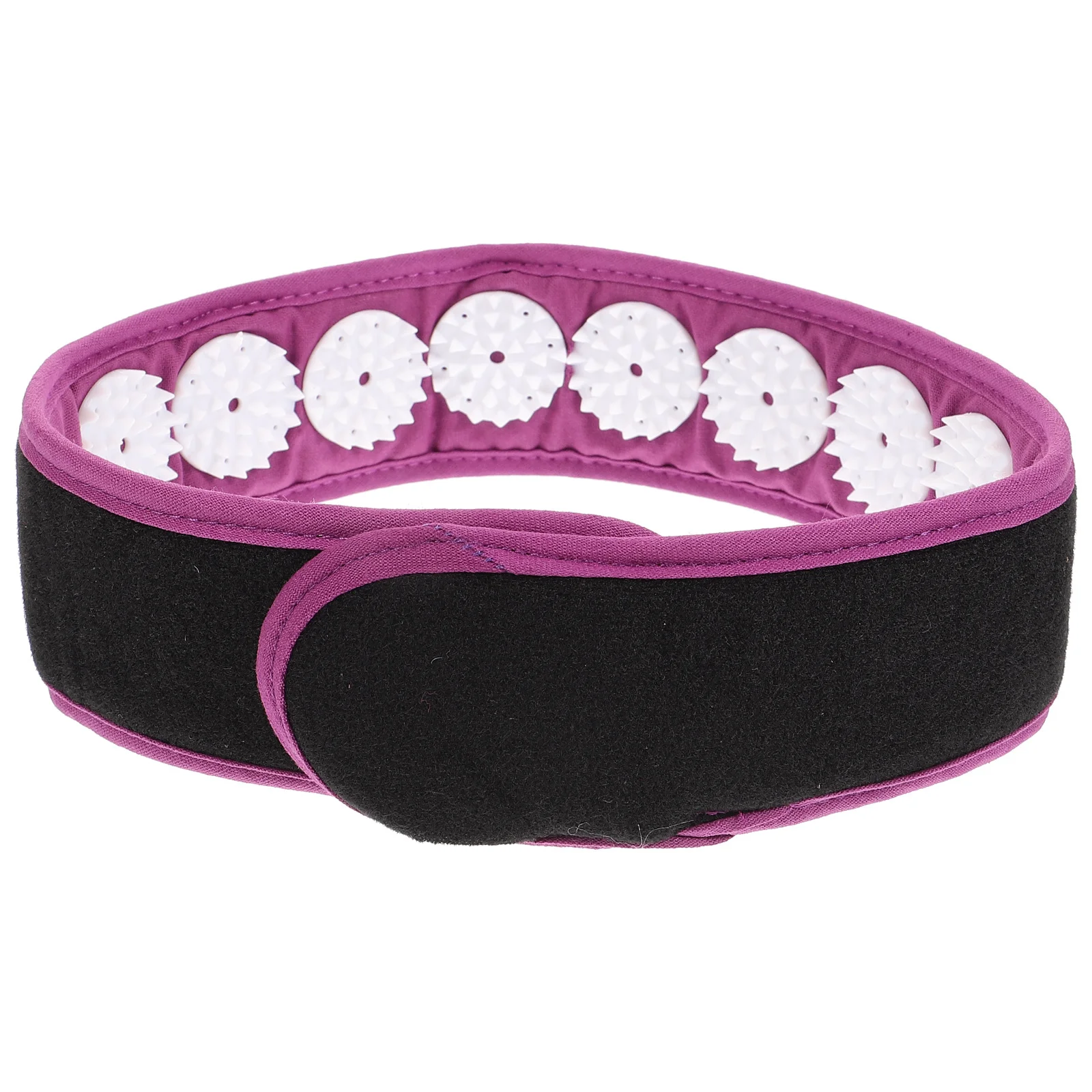 Ikat Kepala Akupresur Portabel Ungu Lembut Nyaman Multi-Guna untuk Yoga Kebugaran Meditasi Penggunaan Sehari-hari