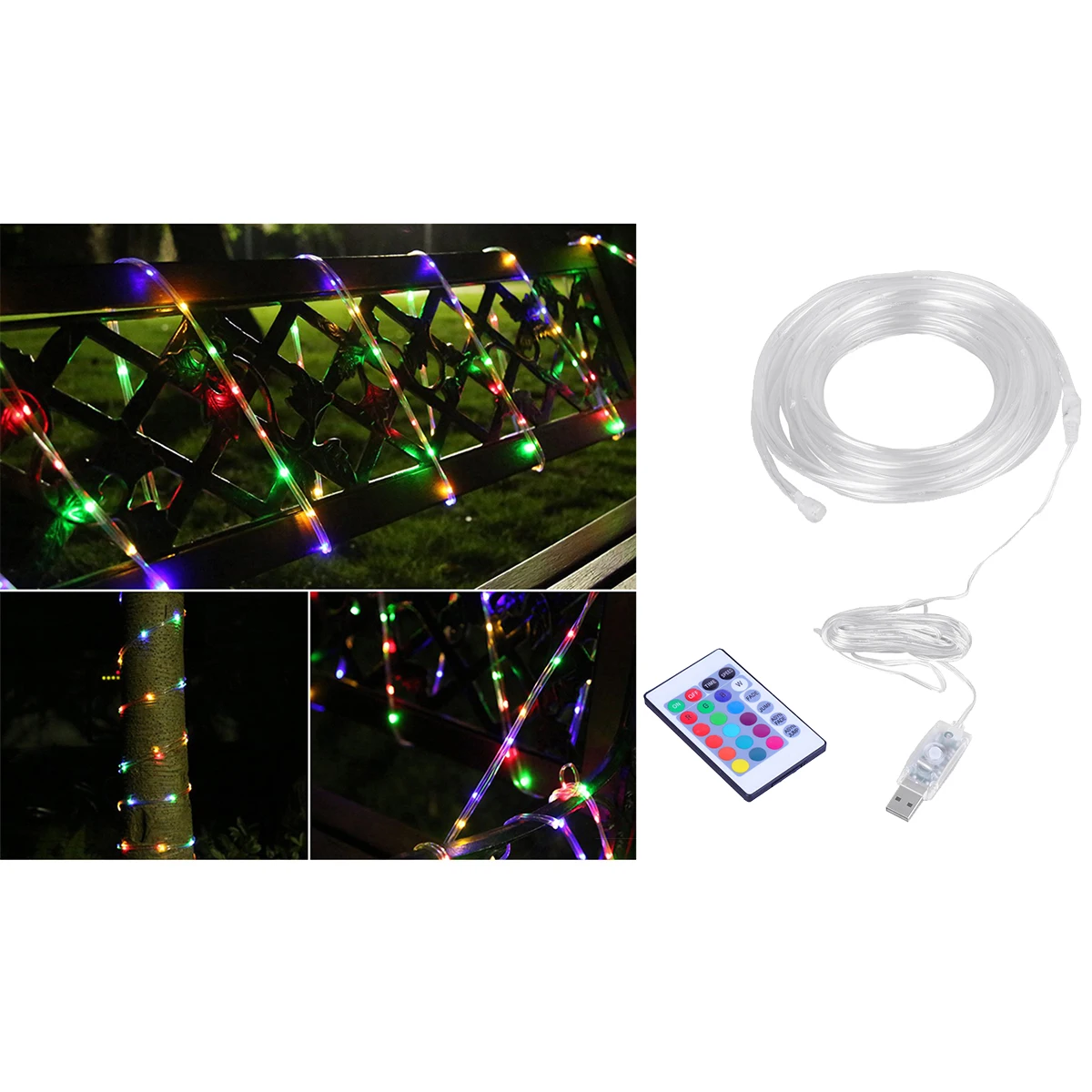 

50Leds 5M Tube Light Usb Waterproof Color Change Lamp For Garden Yard Outdoor Party Decoration 16 Colors Remote Control String