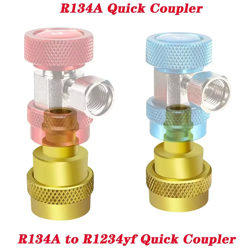 

Universal R1234yf to R134a Quick Connector Leak-Proof AC Charging Adapter