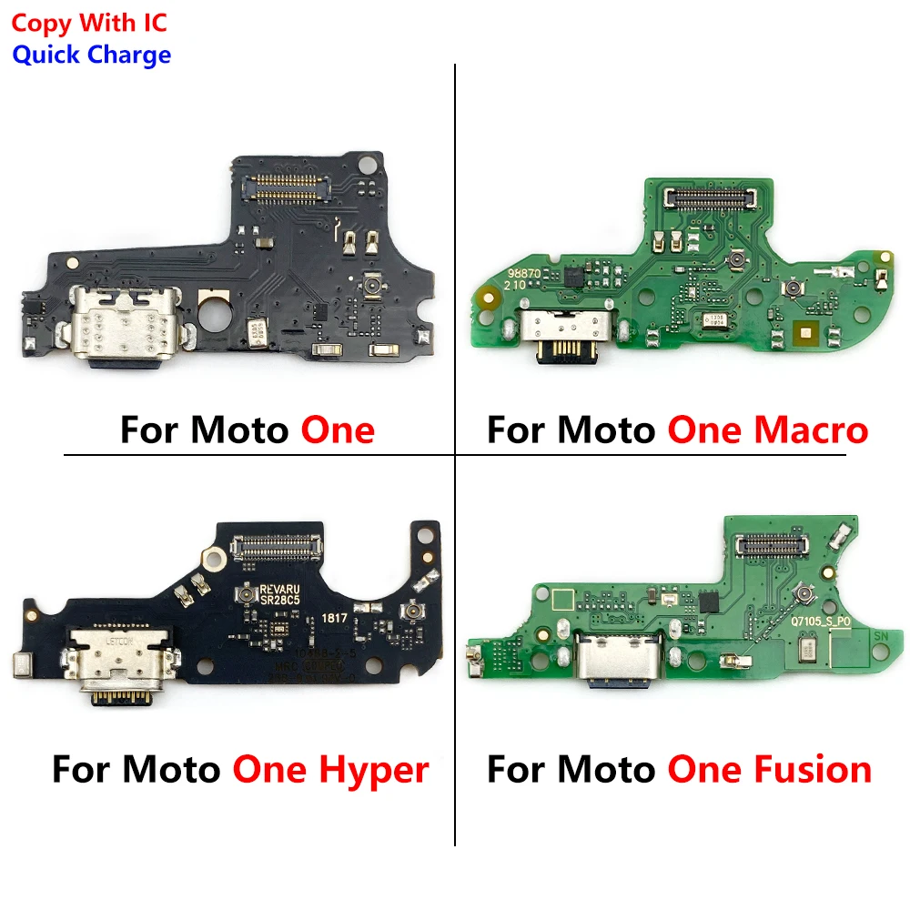 Tested For Moto One Power P30 Note Macro Fusion Hyper Vision Plus USB Charger Board Cables Port Plug Connector Charging