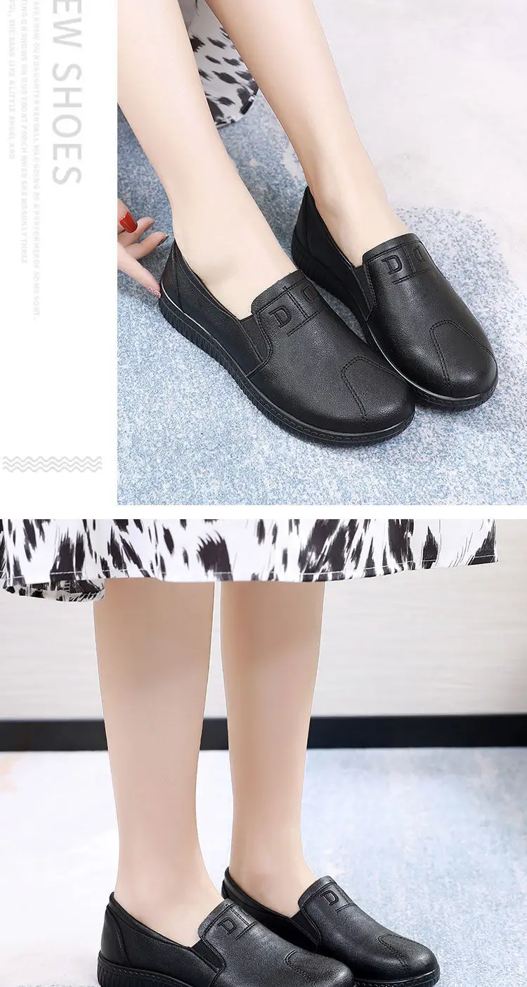 24-Stunden-Versand Ballerinas Damen Casual Walkingschuhe Oma-Damen-Komfort-Mokassins Rutschfeste Damen-Slipper Nicht-Leder – Detail 24