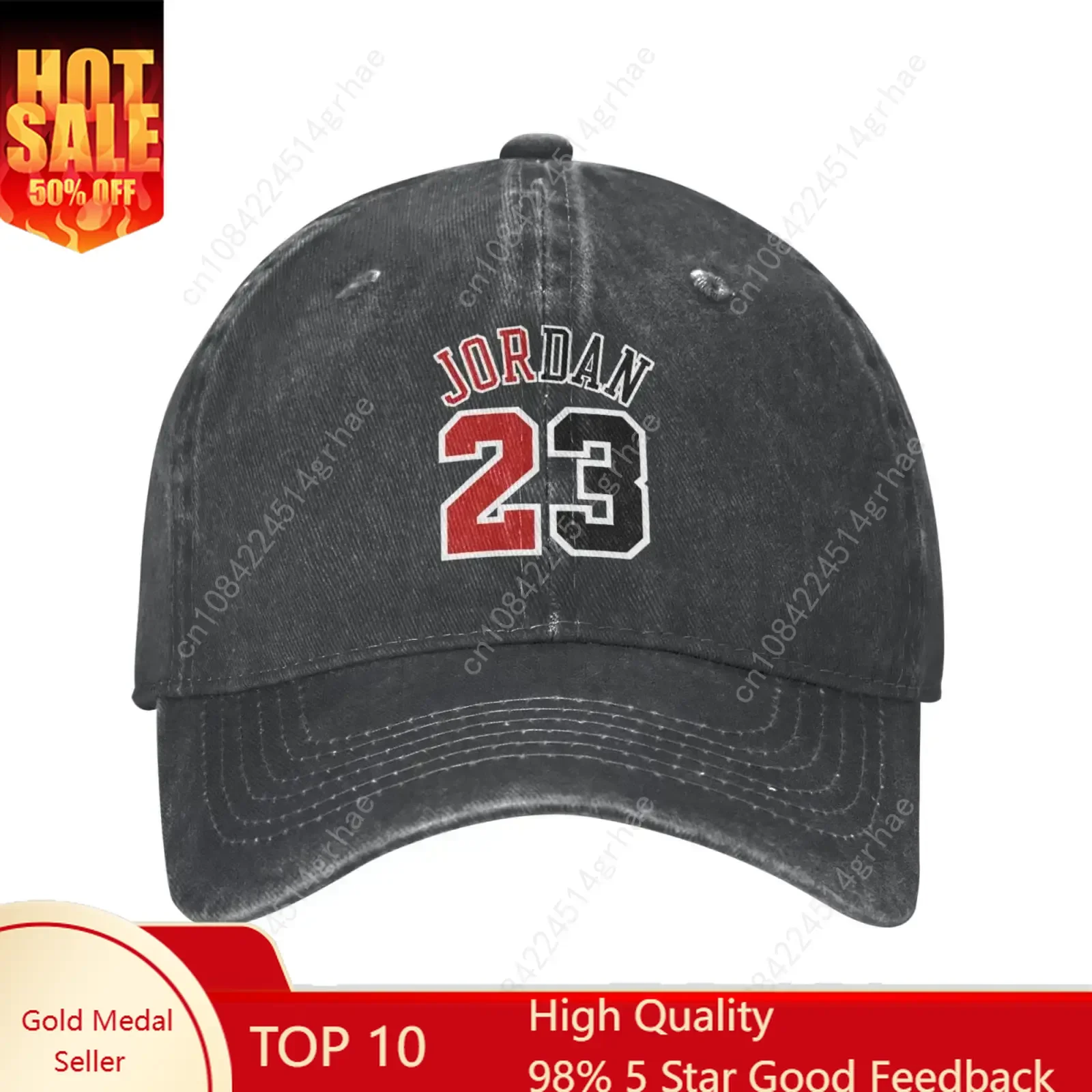 Cabra estrella de baloncesto unisex # 23 Fans Jordan Sombrero de vaquero Trucker Papá Regalo Cierre de hebilla ajustable Casquette