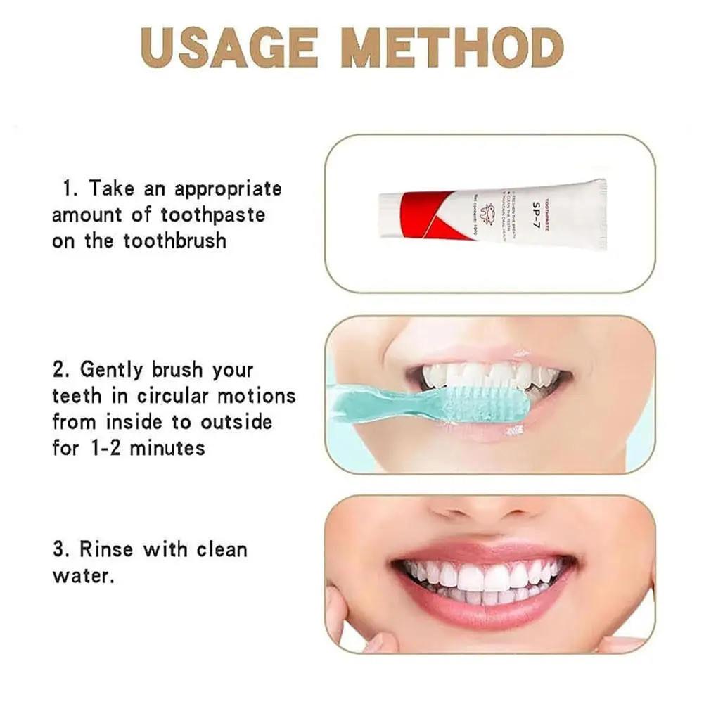 Sp-7 Probiotic Toothpaste Powerful Cleaning Antibacterial Oral Health Gum Protection Fresh Breath Teeth Whitening Products 100g