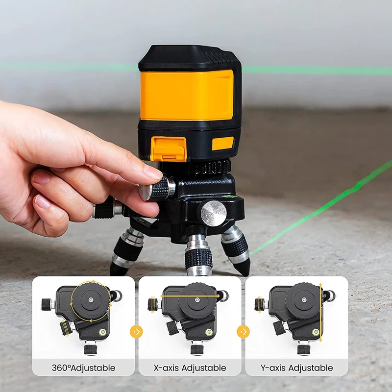 Tripod 360 Rotating Level Adapter Micro-Adjust Connector Fine Turning Pivoting Base For 1/4 In Level