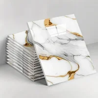 10-40PCS Imitation Marble 3D Ceramic Tile Wall Renovation Decoration Sticker Waterproof Self-adhesive Home Floor Sticker