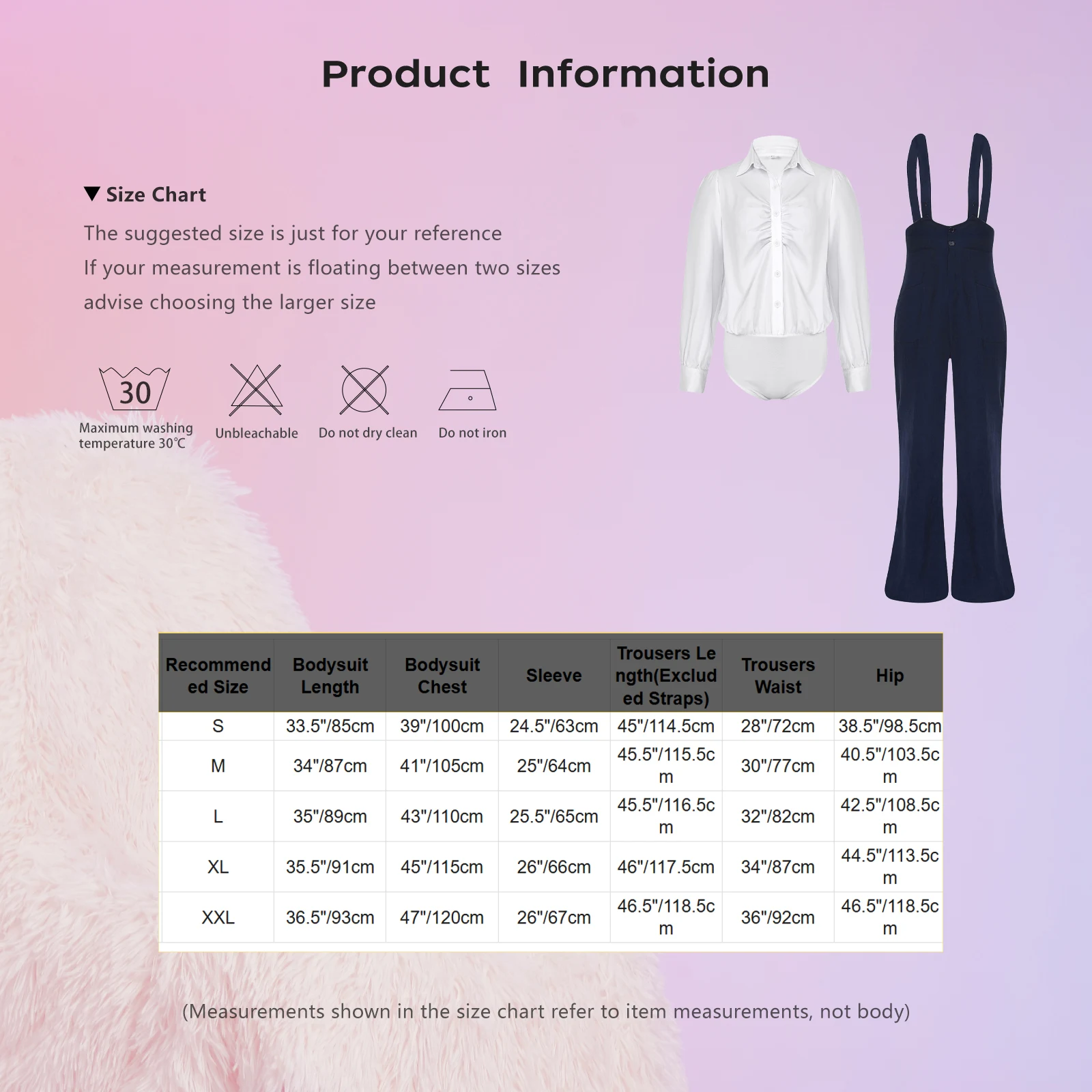 Women High Waist Trousers with Suspender Daily Costumes Fashion Button Zipper Fly Wide-Leg Overalls for Office Work Business