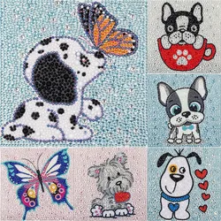 DIY Diamond Painting by Number Kits for Kids Cartoon Animal Picture Crystal Rhinestone Diamond Embroidery for Children Gifts