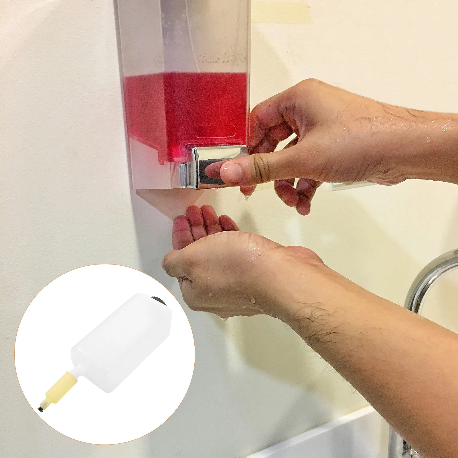 

Внутренняя бутылка для дозатора мыла, профессиональная сменная часть для дозатора шампуня, емкость 350 мл, подходит для общественных мест, настенный монтаж