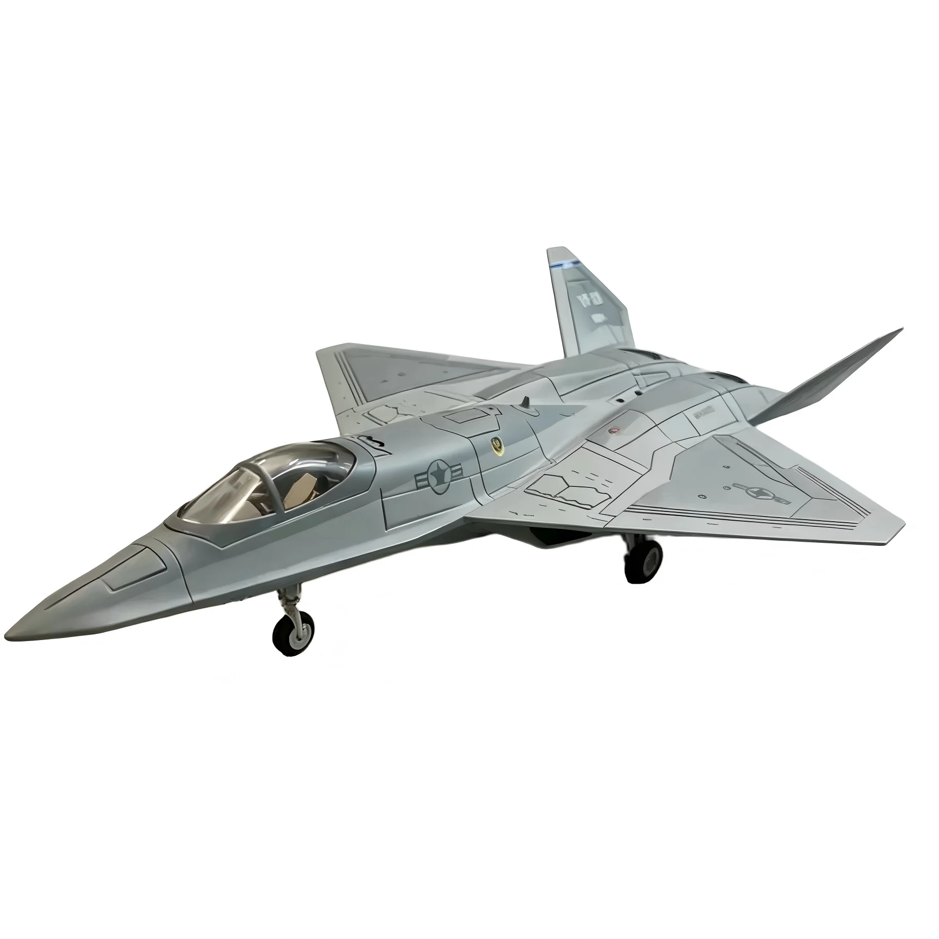 Modelo de Avião de Caça YF-23 Black Widow II em Escala 1/72, Kit de Montagem Plástico Sem Cola Necessária, Réplica de Aeronave Militar em Metal Fundido