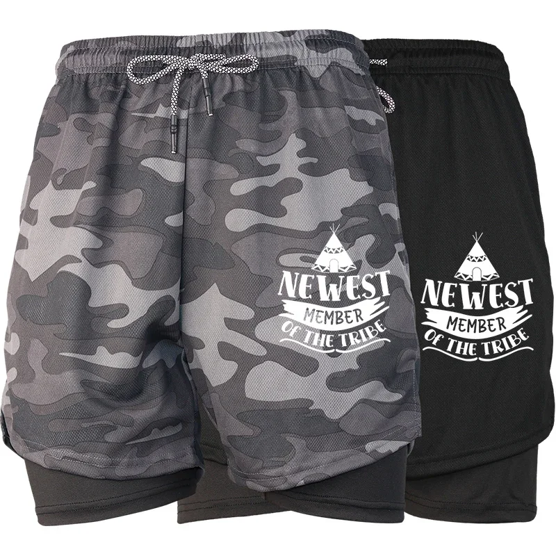 

Мужские компрессионные шорты 2 в 1, сетчатые шорты для бега, повседневные спортивные шорты для тренировок в тренажерном зале