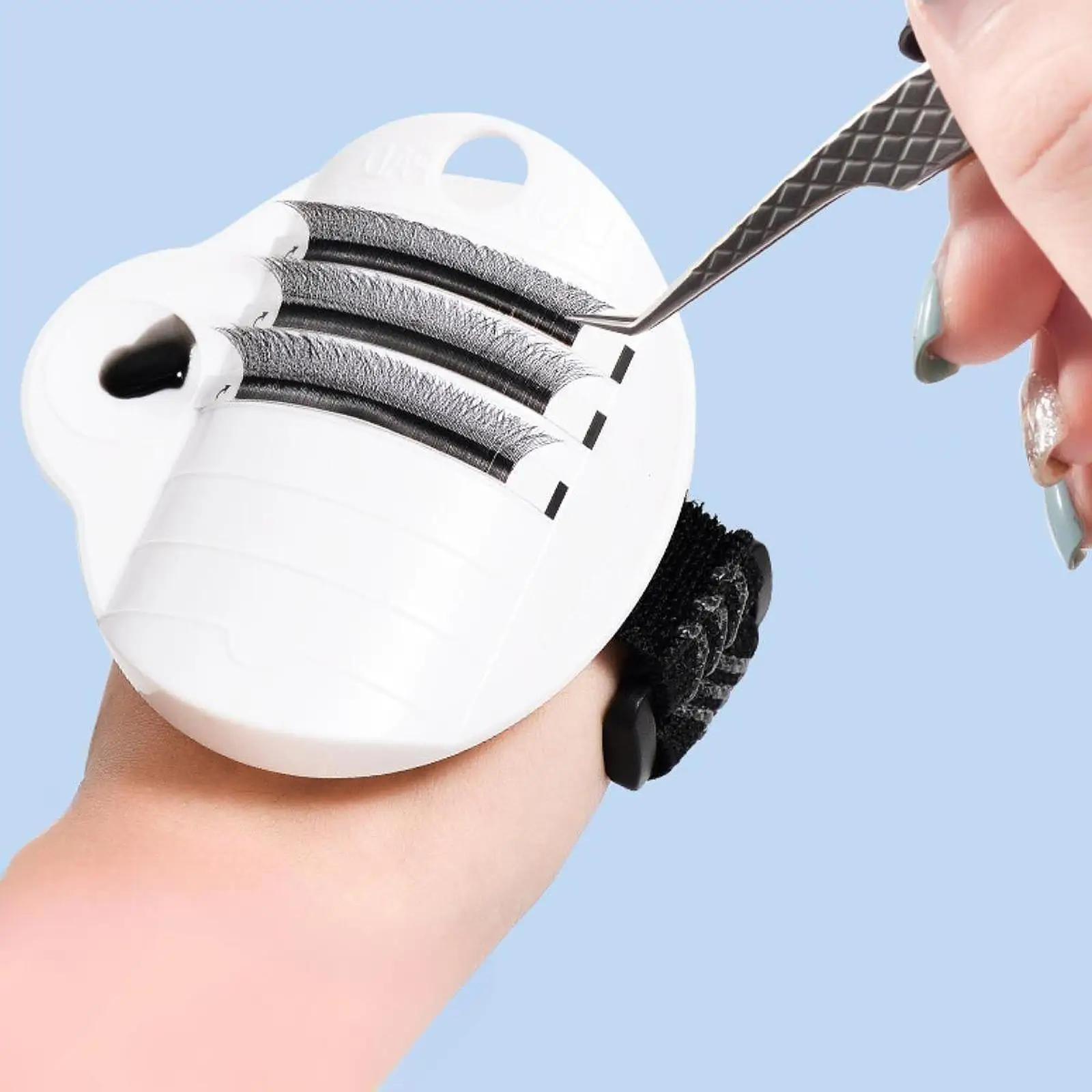 Extensión de pestañas, correa de paleta de mano, herramienta para injerto de pestañas