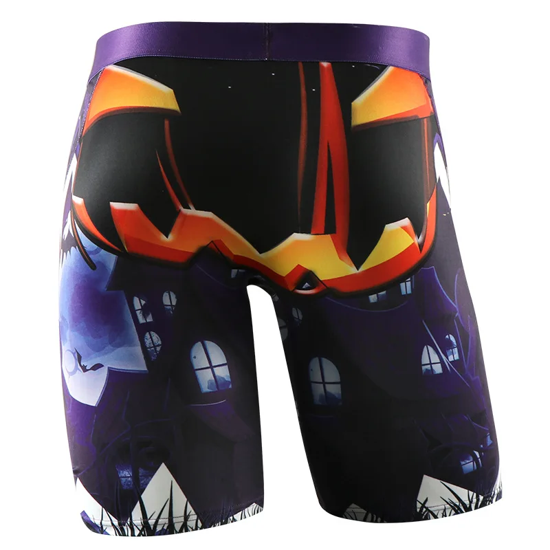 2026 Cross-border European and American men's underwear sports men's boxers printed running shorts 1307