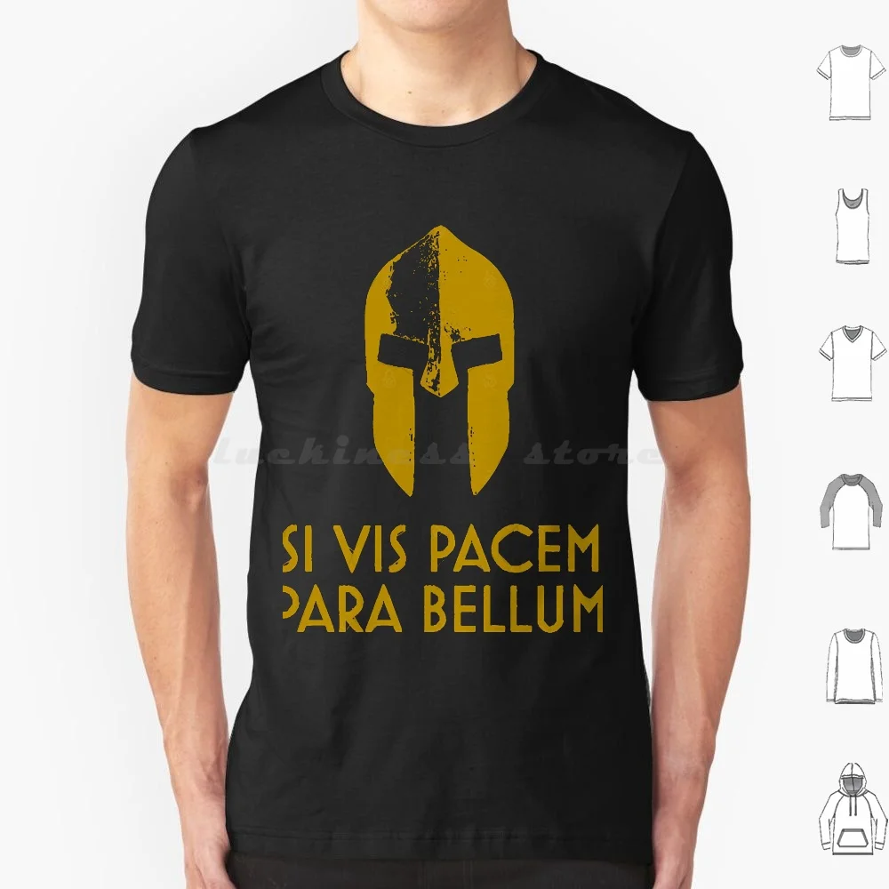 Helm Latin Motto T Shirt Cotton Men Women DIY Print Helmet 2nd Amendment Gun Rights Self Defense Si Vis Pacem Para Bellum The