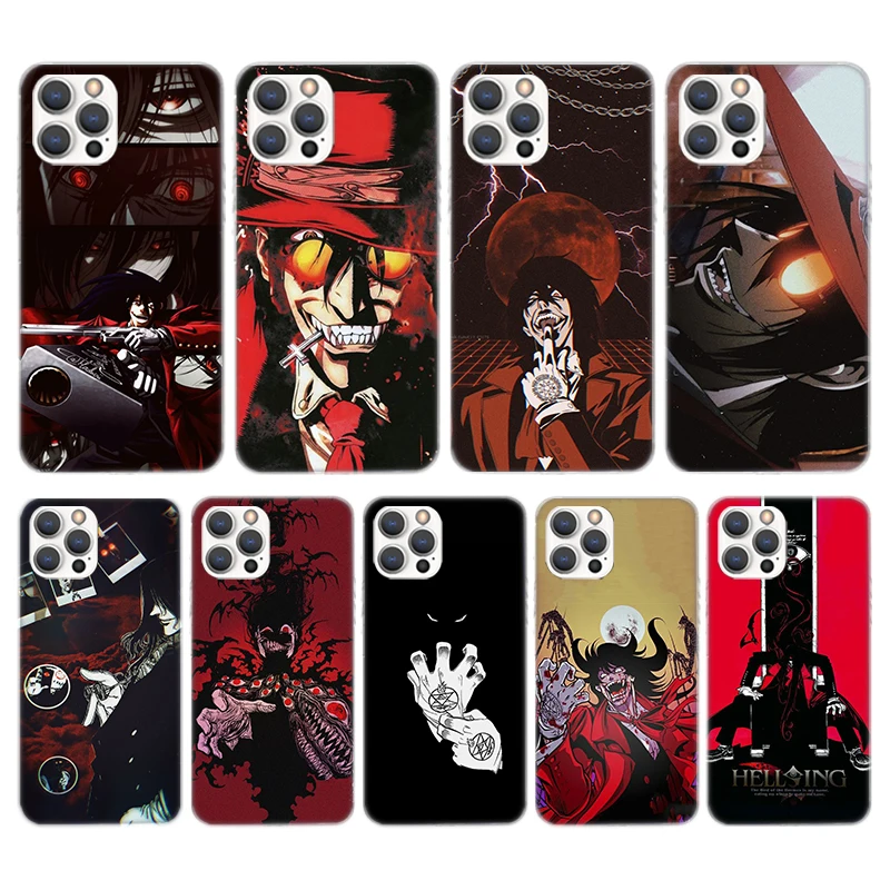 Alucard Hellsing Anime Silicon Phone Case for Apple iPhone 16 15 Pro Max 14 11 13 Plus 12 Mini 7 8 + X XS SE 16Pro Cover Shell