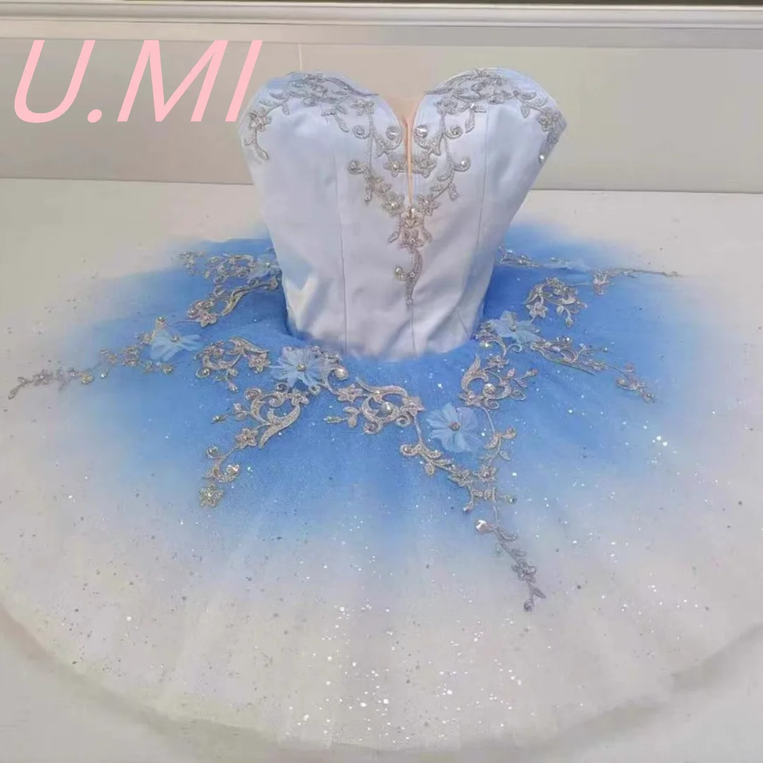 Blue transition professional version performance tutu costume