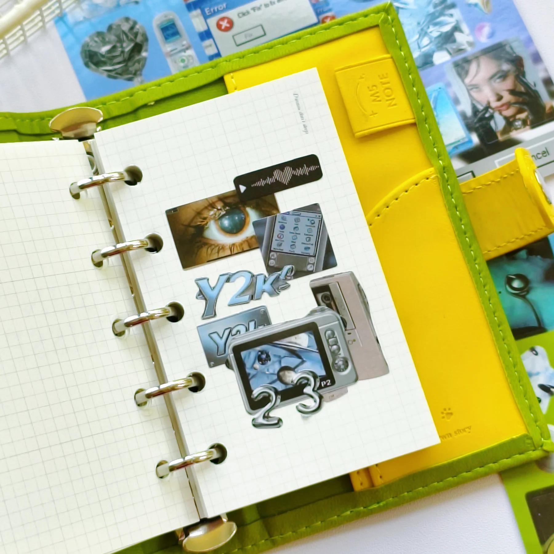Zufällige Auswahl: 680+ Retro Nebula Serie Stickerbücher, Y2K Ästhetik Aufkleber für Scrapbooks, Junk Journals und Planer – Detail 2