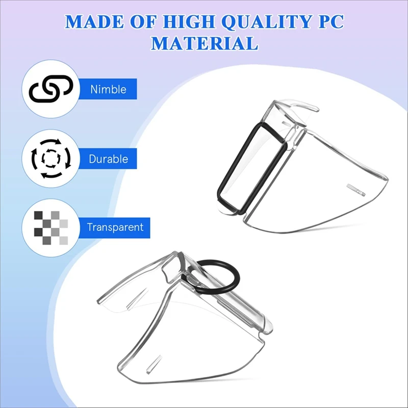 2 Pairs Safety Glasses Side Shield On Eye Glasse Side Shield Anti-Slip On Side Shield For Safety Glasses