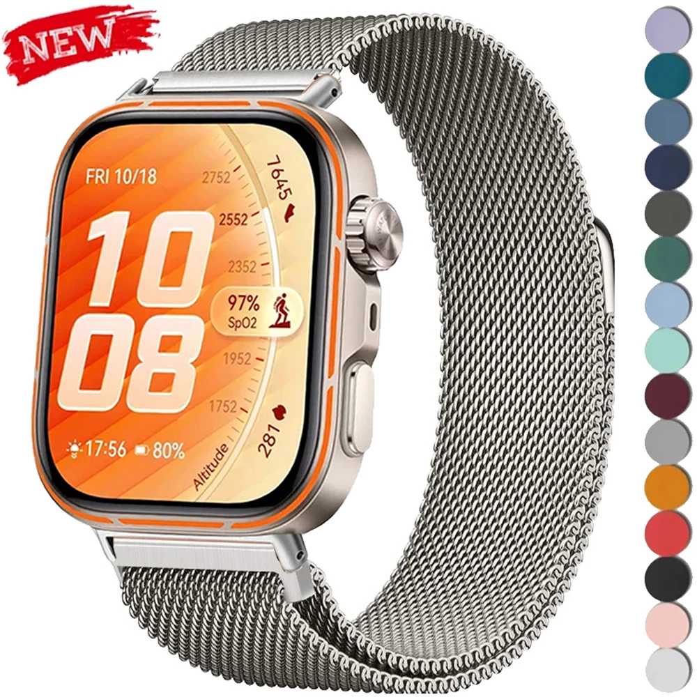 Milanese Loop Armband für Huawei Watch Fit 5Pro/4Pro Metall-Magnetarmband für Huawei Watch Fit 5/4/3 Correas Zubehör