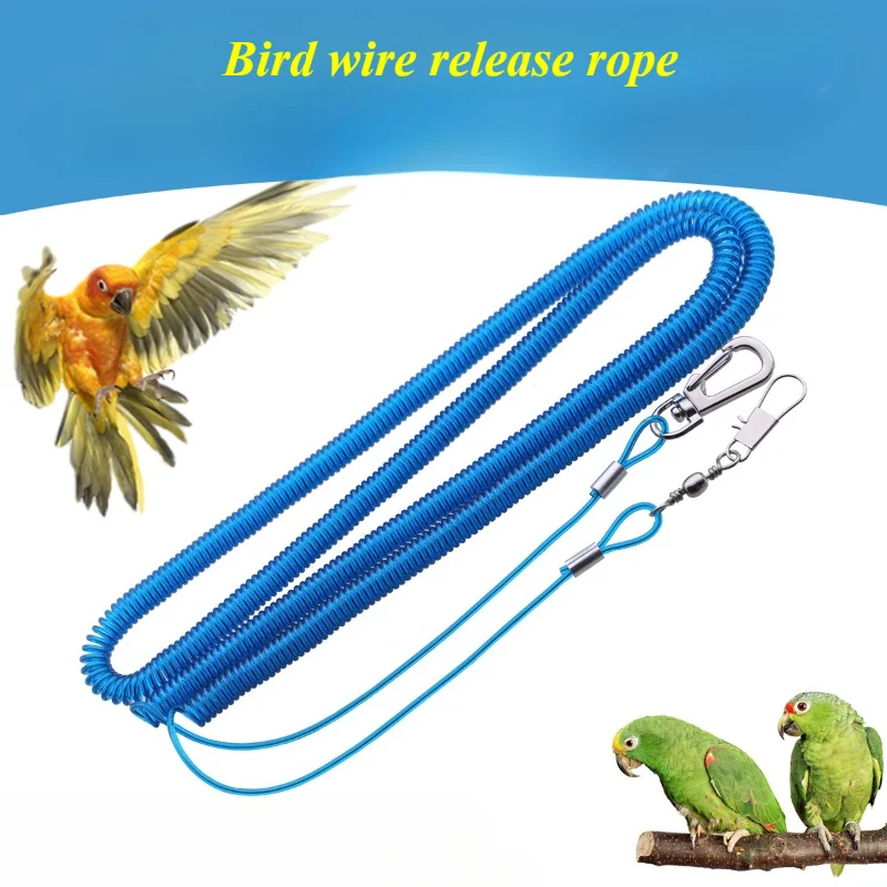 2M Parrot Flight Training Leash Kit, Anti-Bite Durable Wire Rope, Outdoor Flying Line for Pet Birds, Bird Supplies Safety 1pc view 2