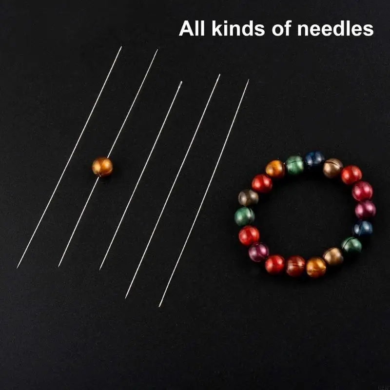 65Pcs Beading Needles 3 Size Fine Thin Beading Embroidery Needles with Needle Threaders Jewelry Making Tools