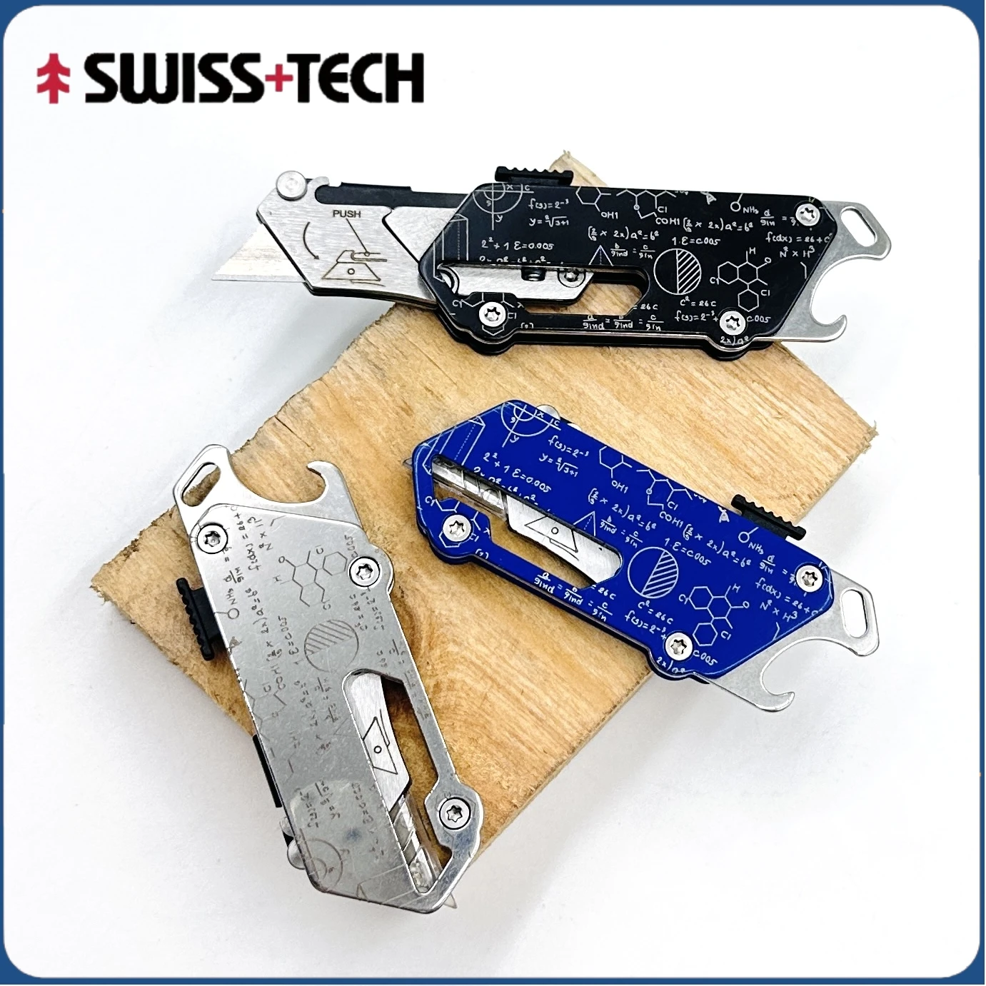 

SWISS TECH 2 в 1, многофункциональный небольшой ремесленный нож, инструмент для открытия коробок, резки бумаги и бутылок