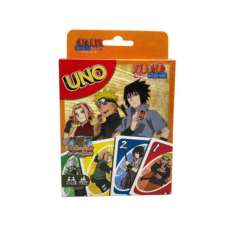 Anime UNO Games NARUTO Card Game Family Funny Entertainment Board Game Poker Cards Game Gift Box