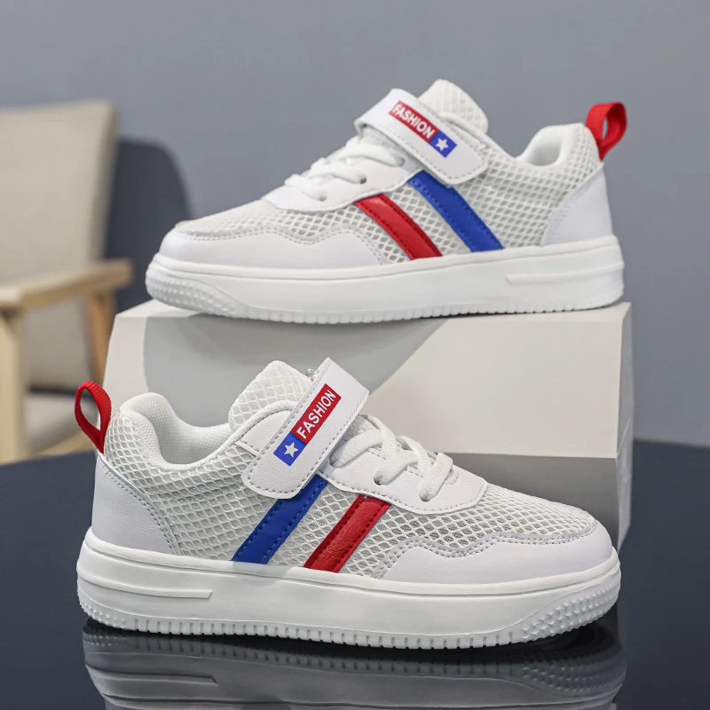 

2024 new summer breathable large children sports shoes Students Velcro mesh hollowed out light slow non-slip casual shoes