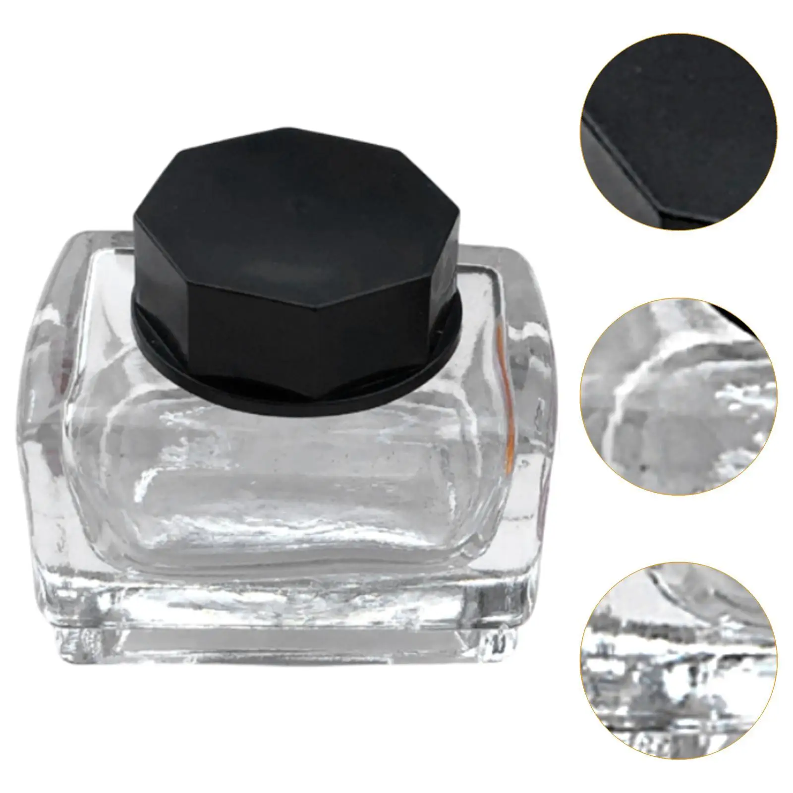 2x Glass Bottles Vials Clear Small Ink Refill Bottles for Projects DIY Ink