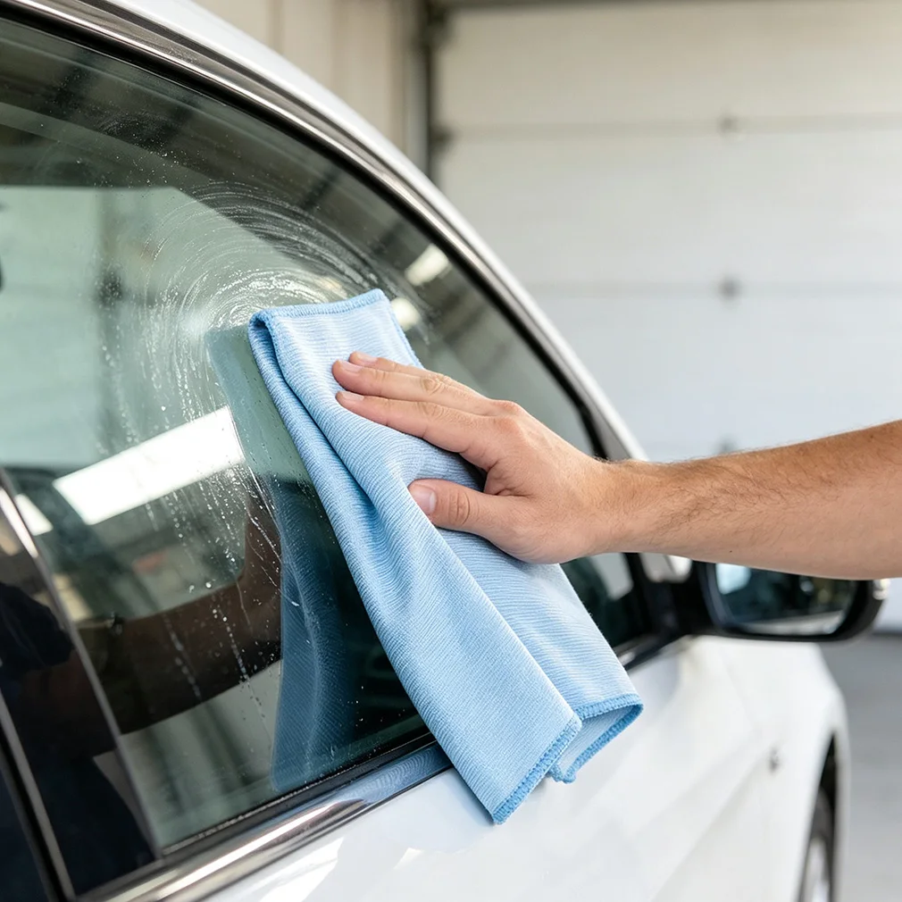 1PC Car Cleaning Microfiber Glass Towel Cloth Towels Wash Window Polishing Absorbent Windshield Cloth 30cmx30cm Dropshipping