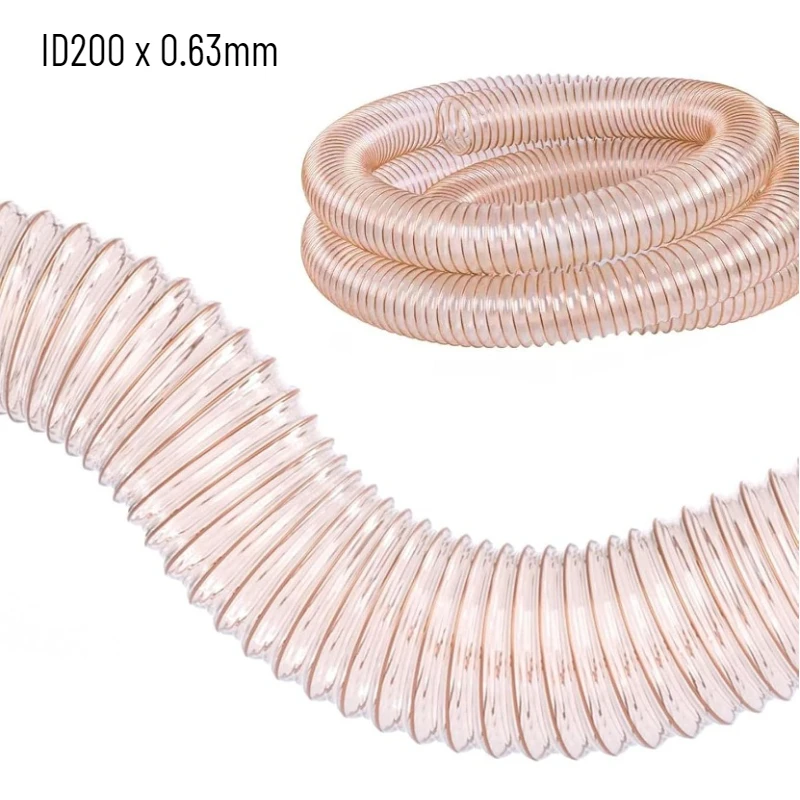 

1 м, диаметр 200 мм, полиуретановый воздуховод из полиуретана со стальной проволокой, катушка для древесной щепы, пылевой шланг, телескопический вентиляционный шланг, толщина 0,63 мм