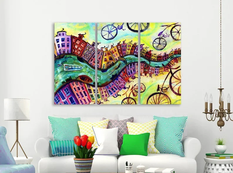 Amsterdam Canvas Wall Art Abstract Painting