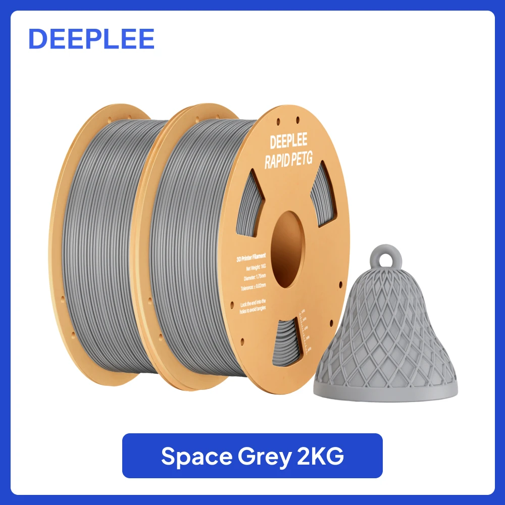 DEEPLEE 2KG RAPID PETG Filament 1,75mm für Neptune 4 Plus/Max High Flow, Stoßfestes 3D-Druck PETG Filament