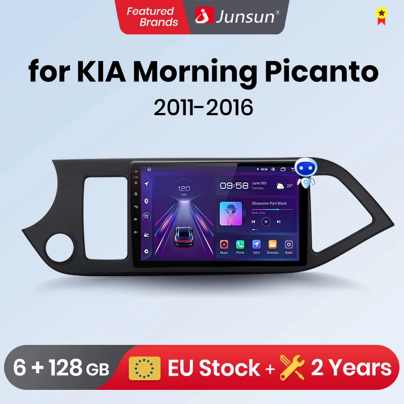 Junsun For KIA Morning Picanto 2011 - 2016 Car Radio wireless CarPlay Android Auto car intelligent systems No 2 din 2din DVD