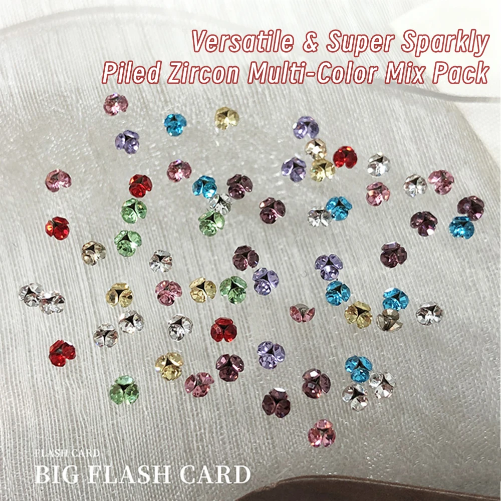 20 قطعة 3 مللي متر مختلط ملون كريستال كومة الماس مسمار الفن الديكور ثلاثية الأبعاد البسيطة الفاخرة البريق مسمار الراين DIY بها بنفسك مانيكير أجزاء