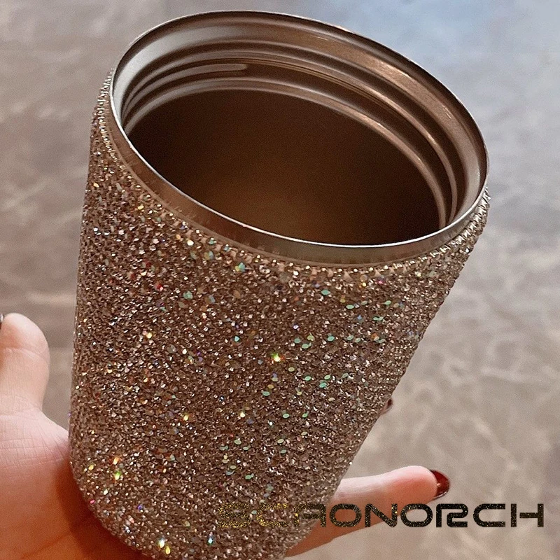 Sparkling Stainless Steel Insulated Cup Tumbler Coffee Cups Mug Travel Thermal Water Bottle Portable Car Thermos Vacuum Flask