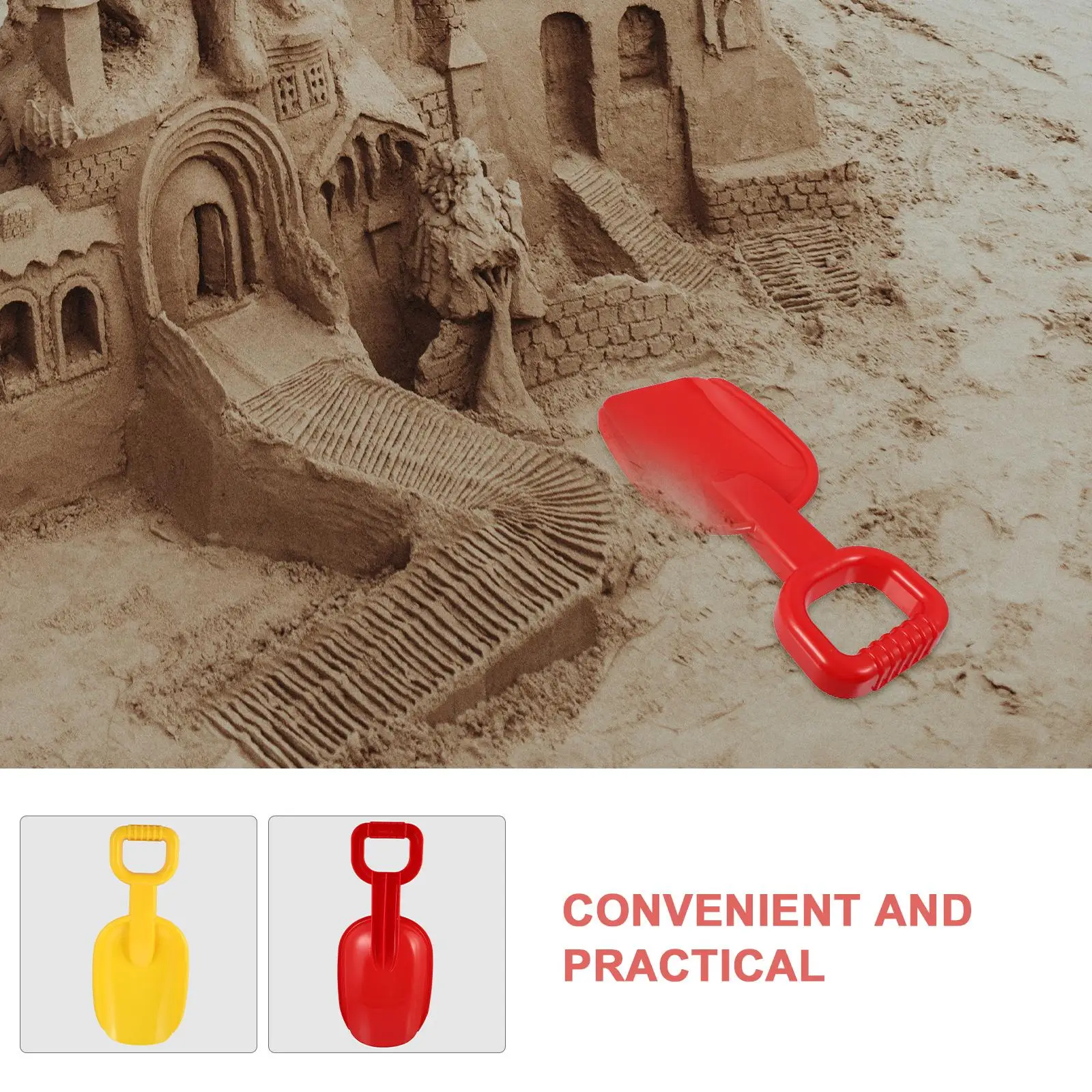 2 ชิ้นชุดของเล่นชายหาดพลั่วทรายเด็กขุดของเล่น Spade พลั่วพลาสติก Parent Child Interaction Premium Beach ของเล่นทราย