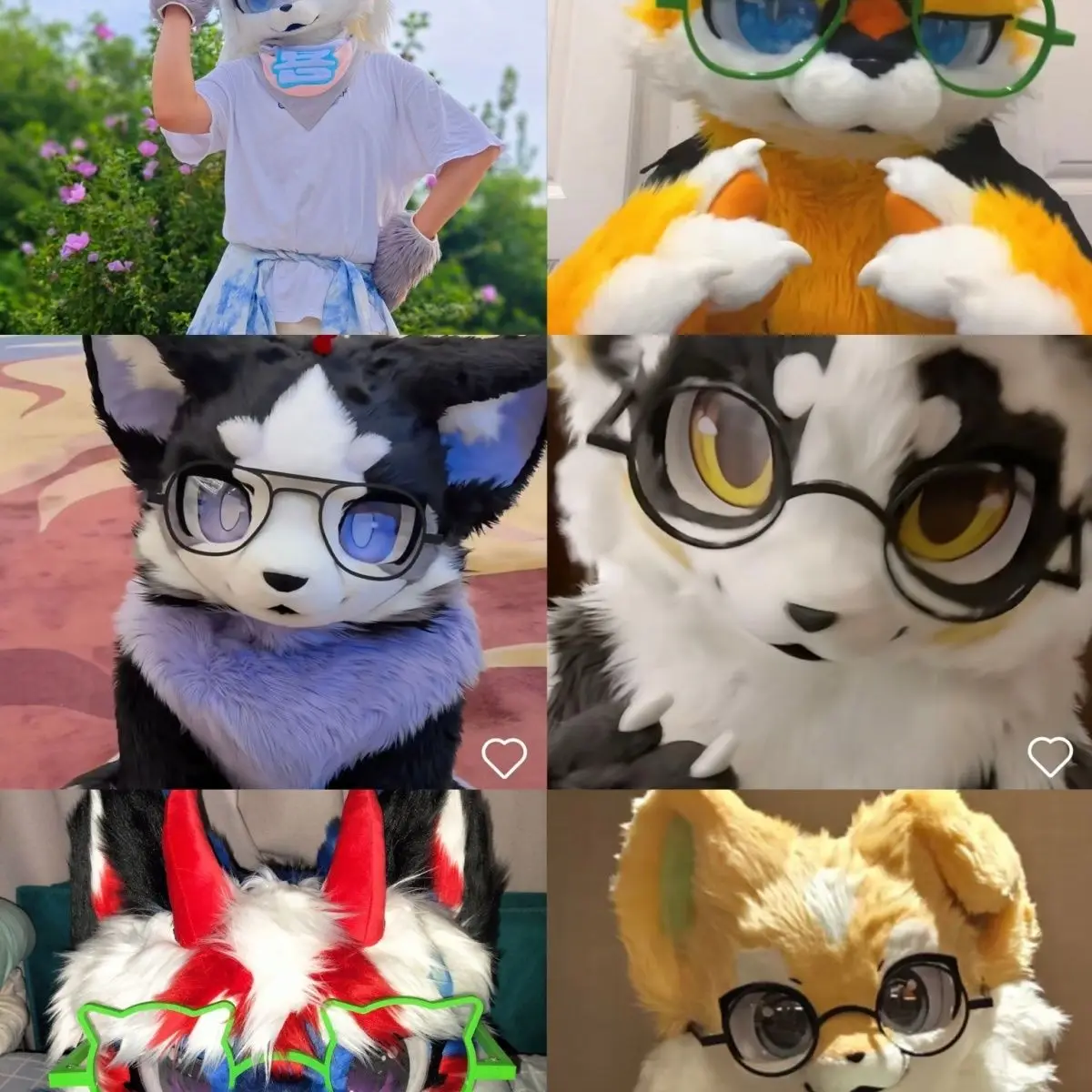 

Fursuit Anime Style Glasses Fursuit for Kemono and Kigurumi Prop Furry Decoration Headgear Accessories Oversized Glasses