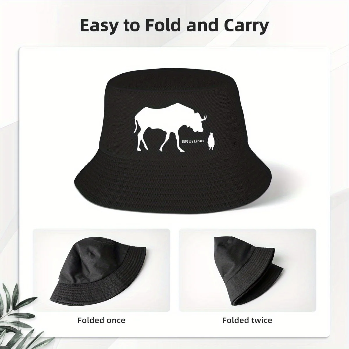 2025 Neue GNU Linux Fisherman Caps Bucket Hat Sun Beach Visor Caps