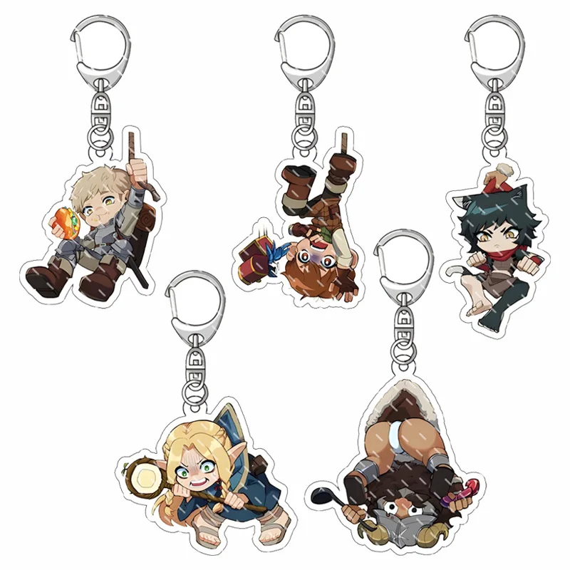 

Marcille Donato Keychain Anime Delicious In Dungeon Cosplay Accessories Laios Touden Senshi Chilchuck Acrylic Keyring Pendant