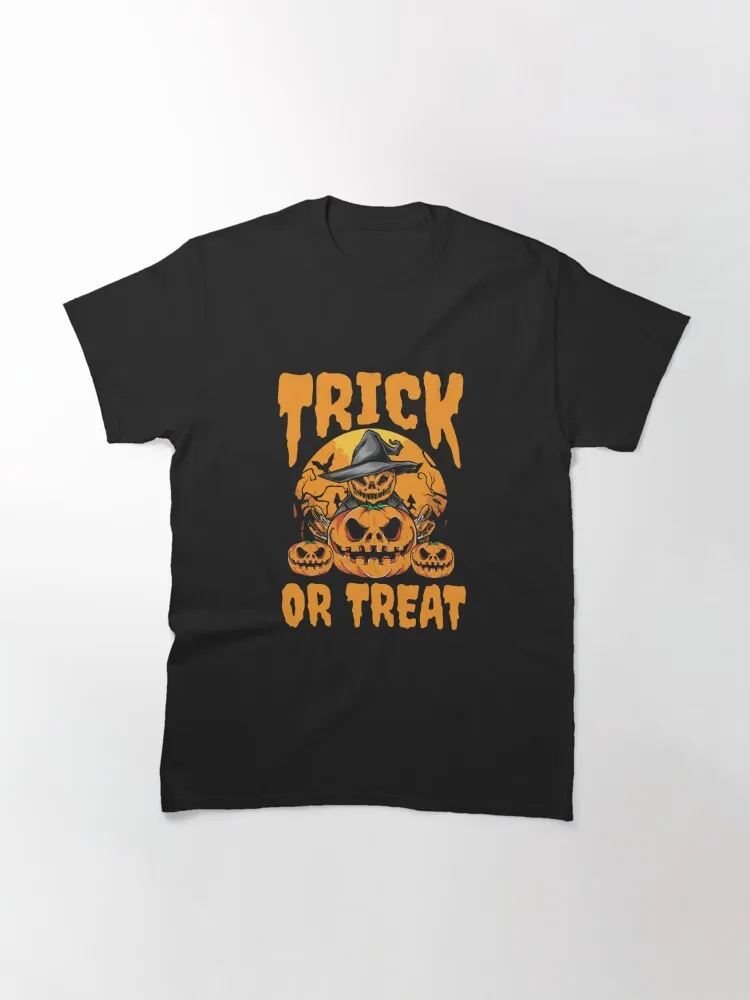 Trick or Treat funny Halloween Design for Classic T-Shirt  High Quality Oversized Tee