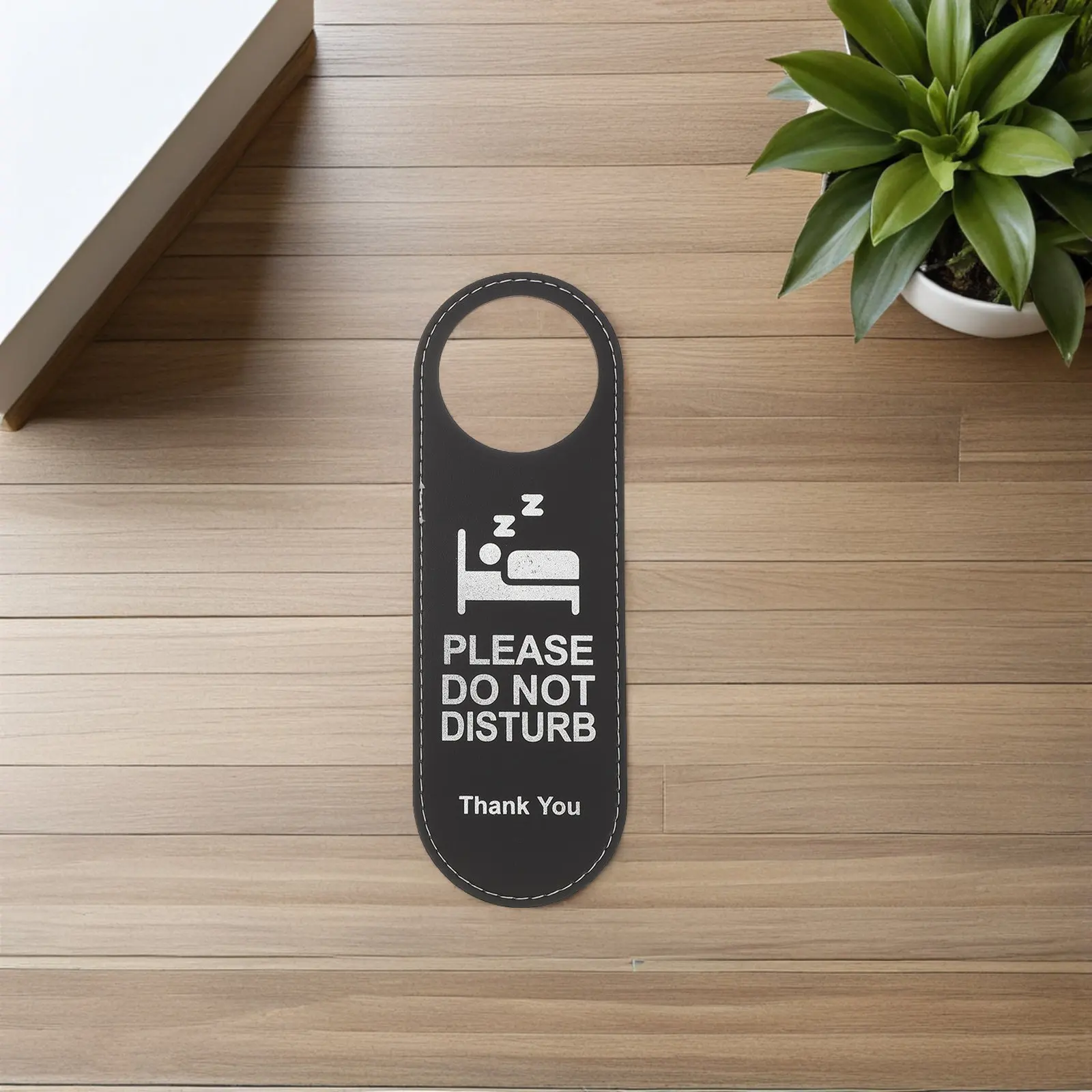 4Pcs Reversible Door Hanger Sign Double Side Do Not Disturb Make Up Room Hotel Door Sign Material Clear Readable Hanging