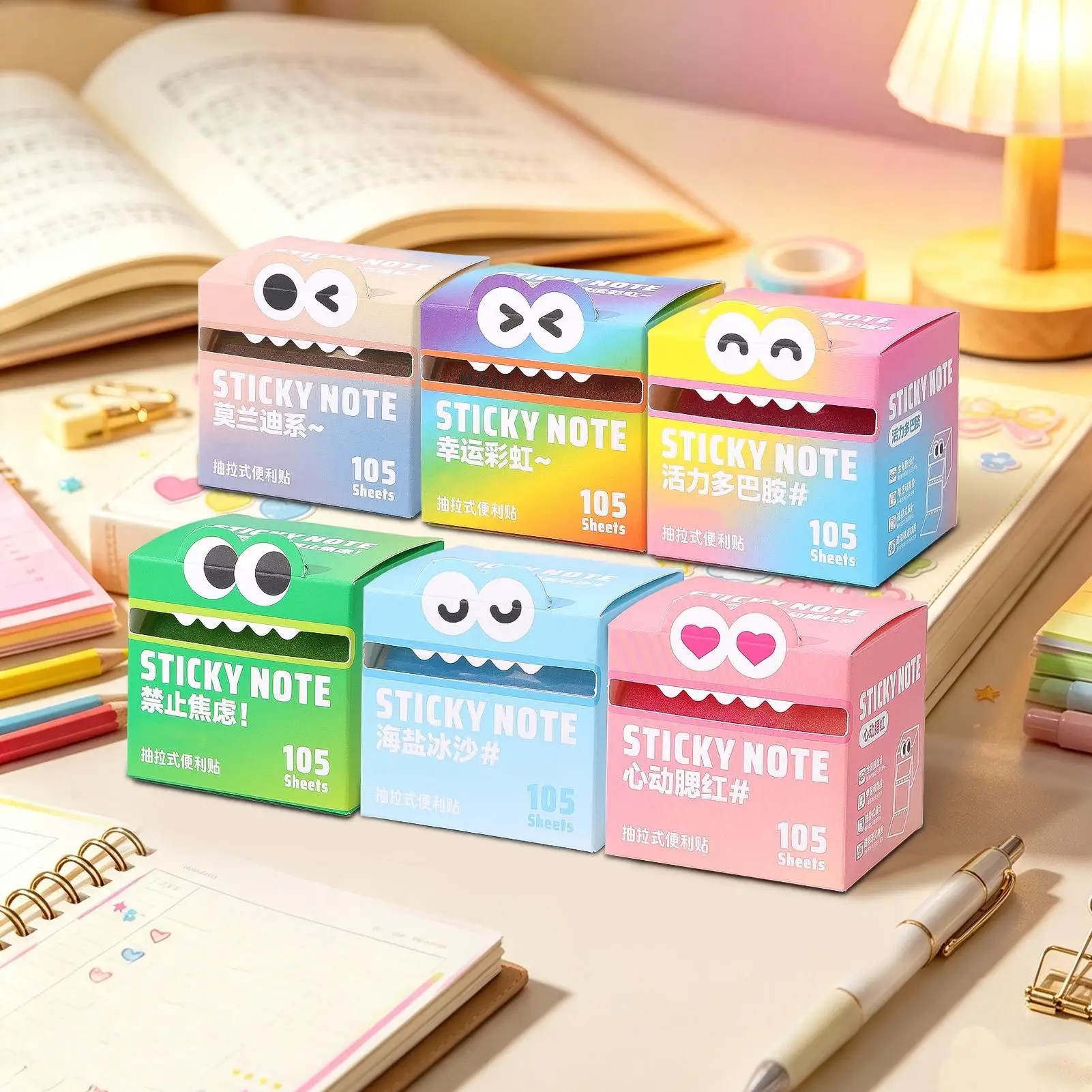 Sparkly Sticky Notes 630 Sheets Planning Colorful Transparent Pads Cute Sticky Notes For School Office Work Book Stationery